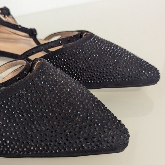 Pimkie Pointed Toe Rhinestone Ballerina Flats 39 - Picture 7 of 7